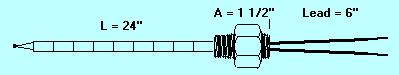 Ceramic Beaded Thermocouple Probe